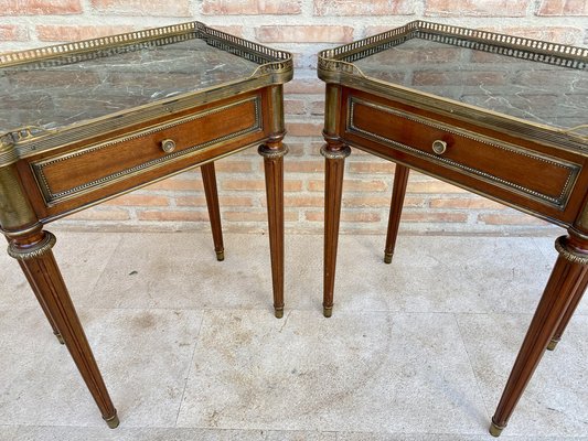 Neoclassical Mahogany Bedside Tables, 1920s, Set of 2-NOU-1764390