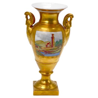 Neoclassical Porcelain Vase with Hand-Painted Ornaments by Jacob Petit-UR-1320843