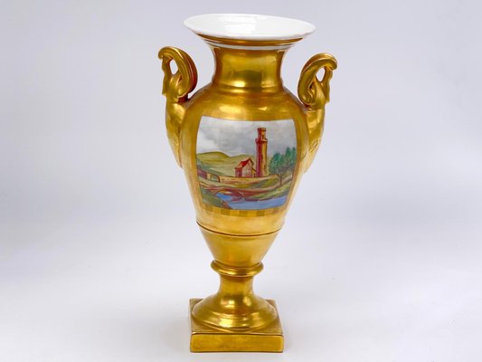 Neoclassical Porcelain Vase with Hand-Painted Ornaments by Jacob Petit-UR-1320843