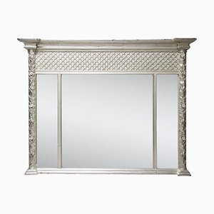 Neoclassical Rectangular Silver Hand Carved Triptych Mirror, 1970-UZ-1192835