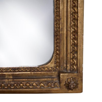 Neoclassical Regency Style Gold Foil & Hand-Carved Wood Mirror, 1970s-UZ-1016113