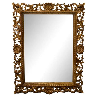 Neoclassical Spanish Empire Gold Mirror in Hand Carved Wood, 1970-UZ-1331073