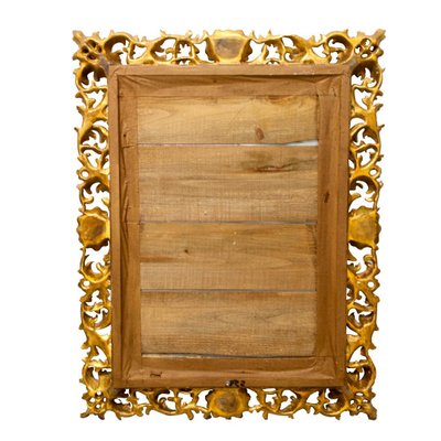 Neoclassical Spanish Empire Gold Mirror in Hand Carved Wood, 1970-UZ-1331073