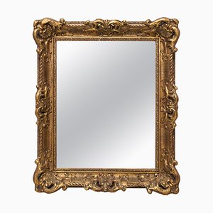 Neoclassical Spanish Empire Gold Mirror in Hand-Carved Wood, 1970-UZ-1185625