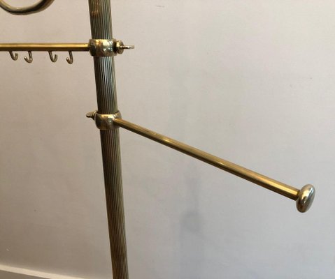 Neoclassical Style Brass Towel Rack, 1920s-BA-1817028