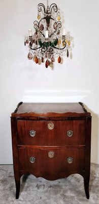 Neoclassical Style Commode in Mahogany & Bronze Decorations-QRS-1059081