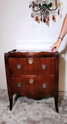 Neoclassical Style Commode in Mahogany & Bronze Decorations-QRS-1059081