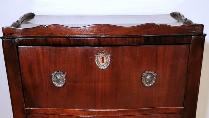 Neoclassical Style Commode in Mahogany & Bronze Decorations-QRS-1059081