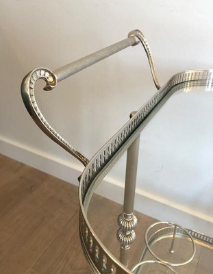 Neoclassical Style French Silver & Brass Trolley, 1940s-BA-926126