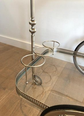 Neoclassical Style French Silver & Brass Trolley, 1940s-BA-926126