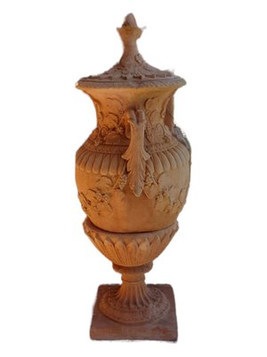 Neoclassical Style Urns or Vases in Terracotta, Set of 2-TCS-1330709