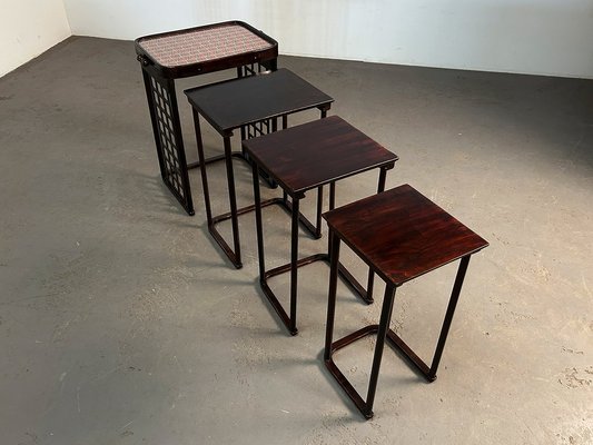 Nesting Tables by Josef Hoffmann for J&J Kohn, 1890s, Set of 4-RPY-1797460