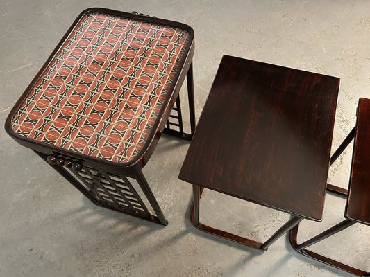 Nesting Tables by Josef Hoffmann for J&J Kohn, 1890s, Set of 4-RPY-1797460