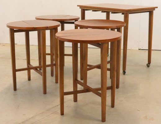 Nesting Tables by Poul Hundevad, Set of 5-FYZ-1750971