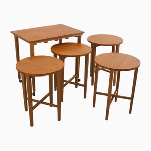 Nesting Tables by Poul Hundevad, Set of 5-FYZ-1750970