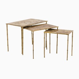 Nesting Tables from Maison Baguès, 1970s, Set of 3-CEJ-1229615