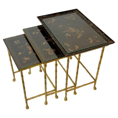 Nesting Tables from Maison Jansen, France, 1960s, Set of 3-FGA-2035212