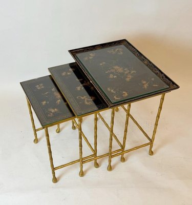 Nesting Tables from Maison Jansen, France, 1960s, Set of 3-FGA-2035212