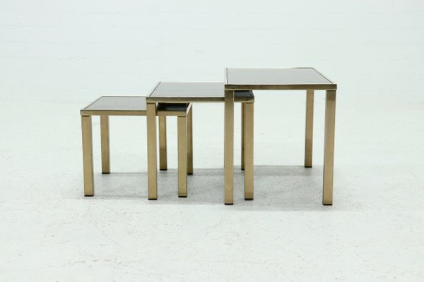 Nesting Tables in 23k Gold Plating from Belgo Chrom, 1970s-VV-1256326