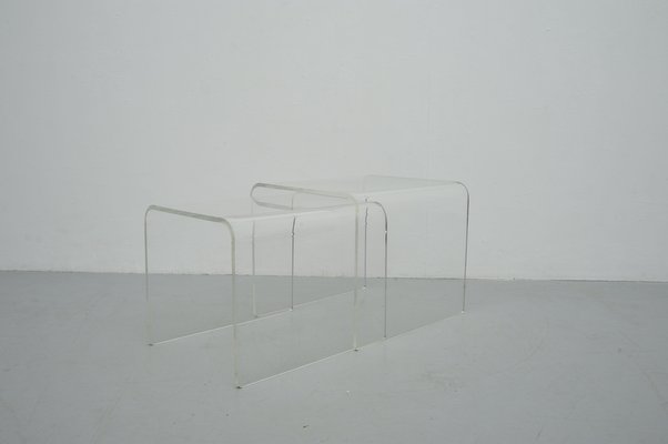 Nesting Tables in Acrylic Glass, Set of 2-ZE-1797242