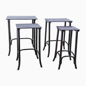 Nesting Tables in Beech by Gustav Siegel for Jacob & Josef Kohn, 1890s, Set of 4-QOR-2032269