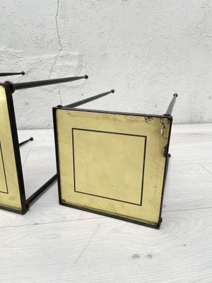 Nesting Tables in Metal and Glass, Set of 3-UX-1775496