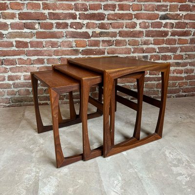 Nesting Tables in Teak, 1960s, Set of 3-YZQ-2042244