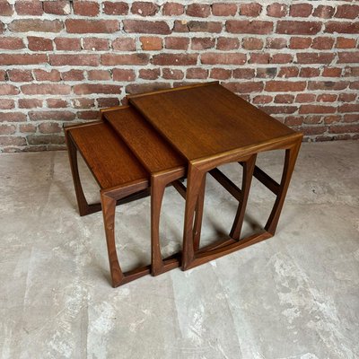 Nesting Tables in Teak, 1960s, Set of 3-YZQ-2042244