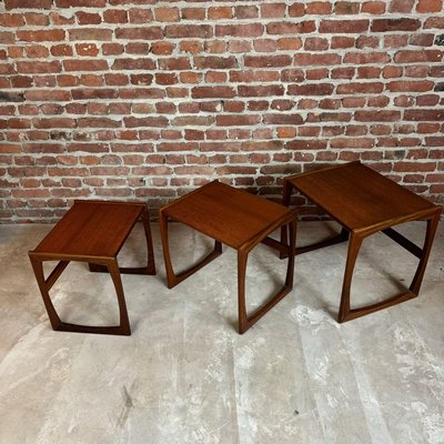 Nesting Tables in Teak, 1960s, Set of 3-YZQ-2042244