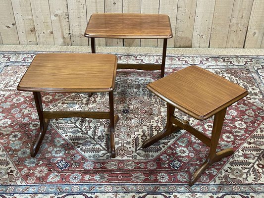 Nesting Tables in Teak, 1970s, Set of 3-QYF-1756620