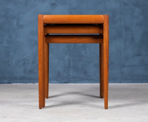 Nesting Tables in Teak, Denmark, 1960s, Set of 3-ZGQ-994941