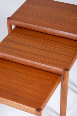 Nesting Tables in Teak, Denmark, 1960s, Set of 3-ZGQ-1289936