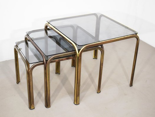 Nesting Tables, Italy, 1970s, Set of 3-AOL-1798703