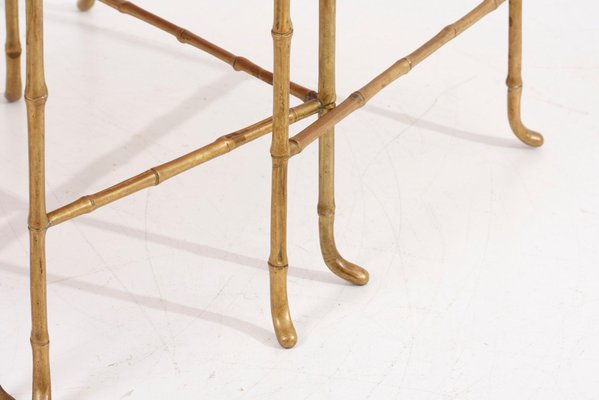 Nesting Tables with Mirrors by Maison Baguès, France, Set of 3-SFD-942469