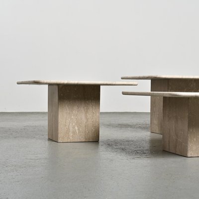 Nesting Travertine Tables, Italy, 1970, Set of 3-GJR-2023777