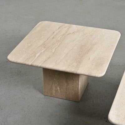 Nesting Travertine Tables, Italy, 1970, Set of 3-GJR-2023777