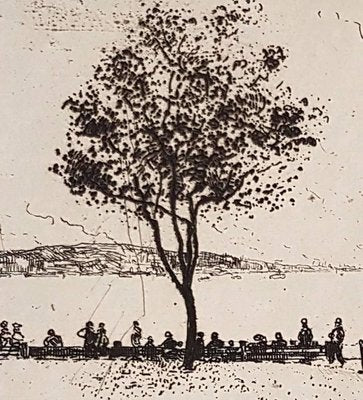 New York, Battery Park - Original Etching by J.E. Laboureur - 1907 1907-ZCI-756185