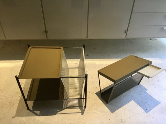 Newspaper Rack & Tray by Tjerk Reijenga for Pilastro, 1960s, Set of 2-SU-683919