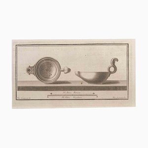 Niccolò Cesarano, Oil Lamp, Etching, 18th Century-ZCI-1760797