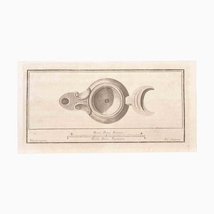 Niccolò Cesarano, Oil Lamp, Etching, 18th Century-ZCI-1760801