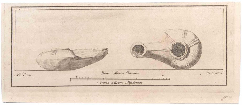 Niccolò Vanni, Oil Lamp, Etching, 18th Century-ZCI-1760626