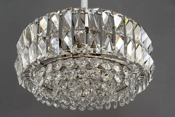 Nickel Crystal Chandelier from Bakalowits & Söhne, 1950s-SPD-1226546