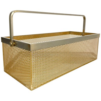 Nickel & Netting Acrylic Magazine Holder Rack, Italy, 1970s-LYQ-1171690