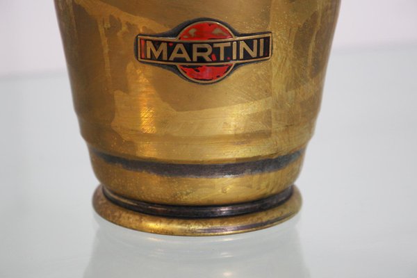 Nickel-Plated Brass Martini Ice Bucket with Original Logo-RCE-1099766