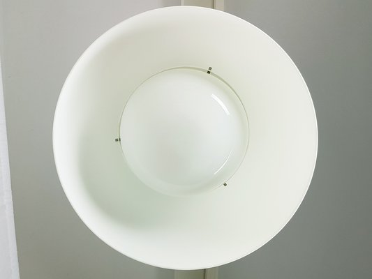 Nickel Plated Brass & White Methacrylate 4006 Pendant Lamp by A. & P.G. Castiglioni for Kartell, 1959-RD-1819967