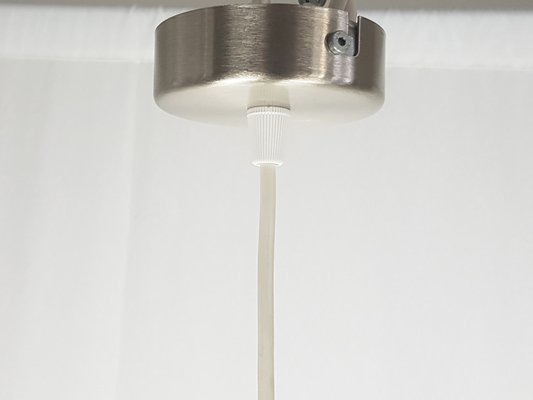 Nickel-Plated Brass & White Methacrylate Pendant Lamp Mod. 22/5 by L. Bandini Buti for Kartell, 1960s-RD-1764428