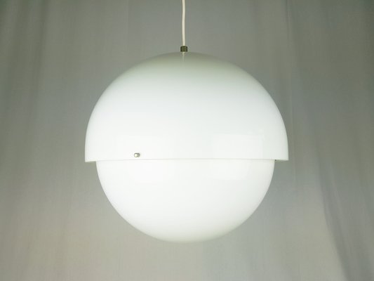 Nickel-Plated Brass & White Methacrylate Pendant Lamp Mod. 22/5 by L. Bandini Buti for Kartell, 1960s-RD-1764428