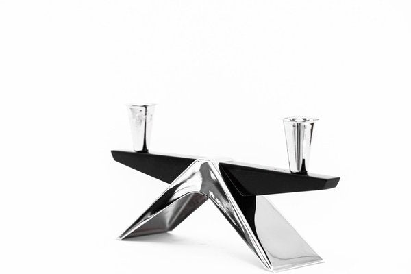 Nickel-Plated Candleholder, Vienna, 1950s-SPD-1648394