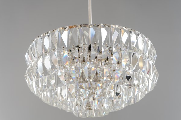 Nickel-Plated Crystal Chandelier from Bakalowits & Söhne, 1960s-SPD-674843