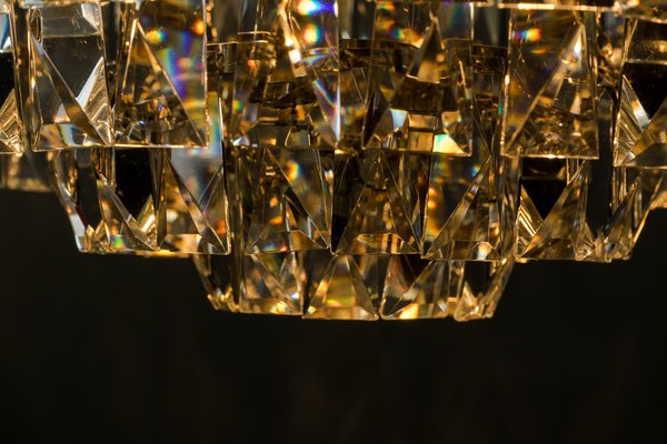 Nickel-Plated Crystal Chandelier from Bakalowits & Söhne, 1960s-SPD-674843